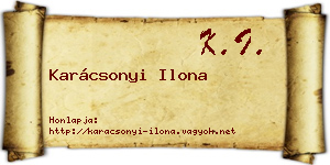 Karácsonyi Ilona névjegykártya