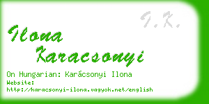 ilona karacsonyi business card
